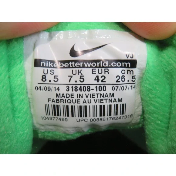 Nike Air Tech Challenge II Shoes Mens 8.5 White Green Tennis Sneakers 318408-100 - Picture 10 of 10